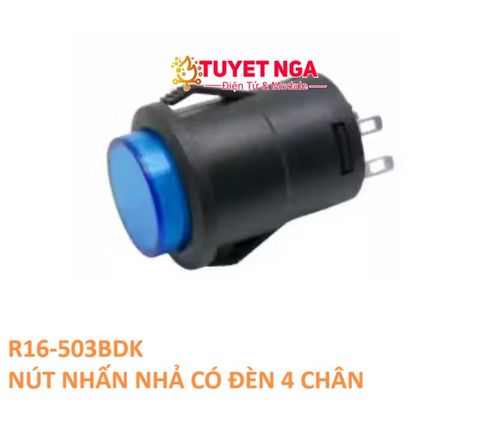 R16-503 Nút Nhấn Nhả Có Đèn Gài 16mm Dương