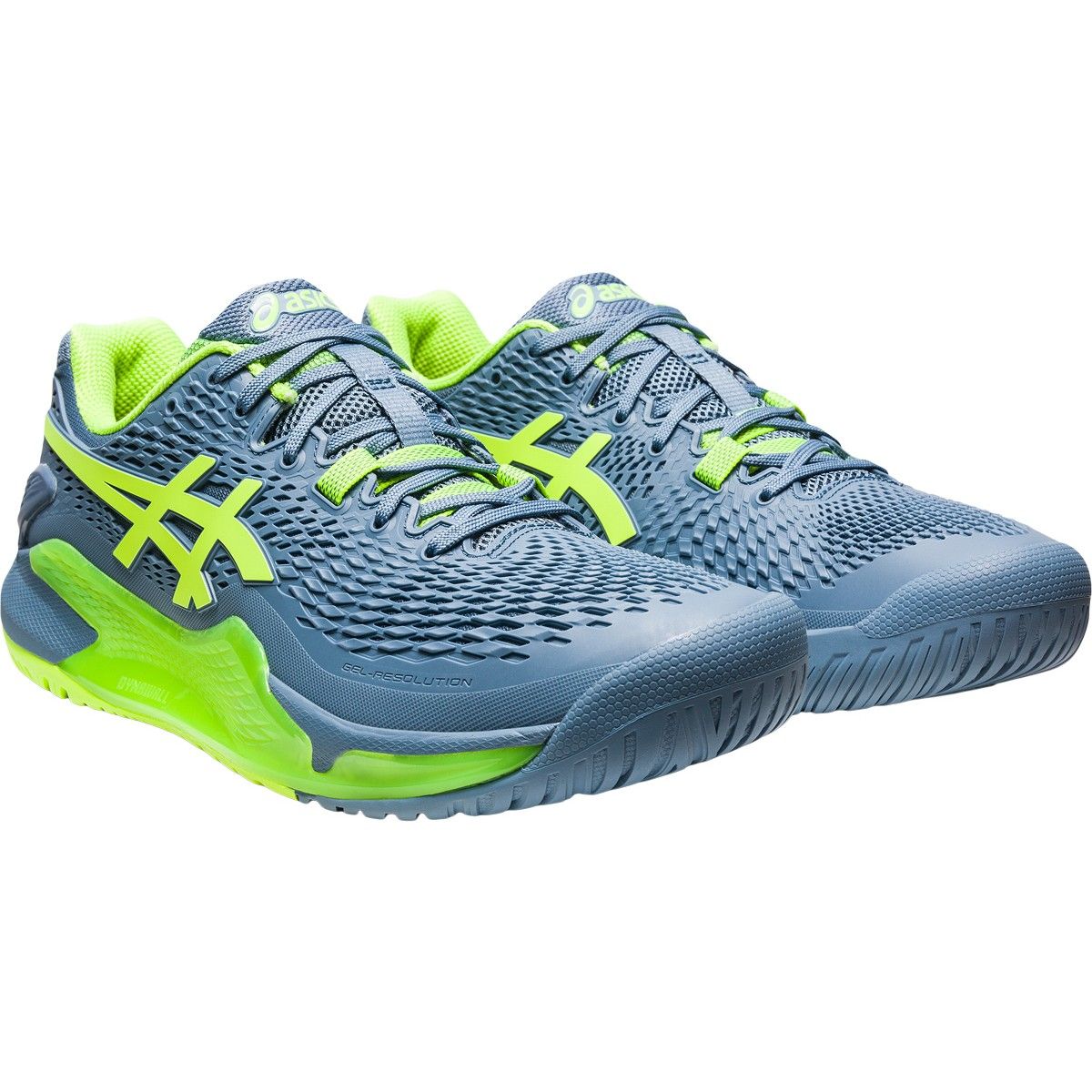 Giày Tennis Asics GEL RESOLUTION 9 SteelBlue/Green (1041A330-400)