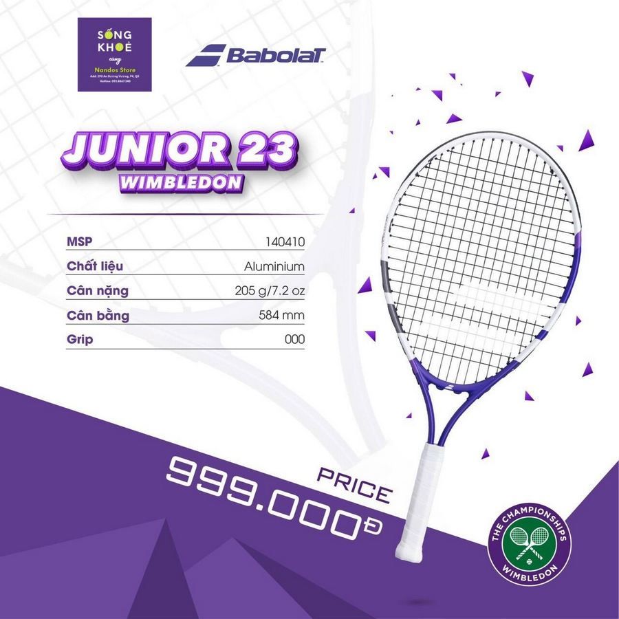 Vợt Tennis trẻ em Babolat JUNIOR 23 Wimbledon (140410)