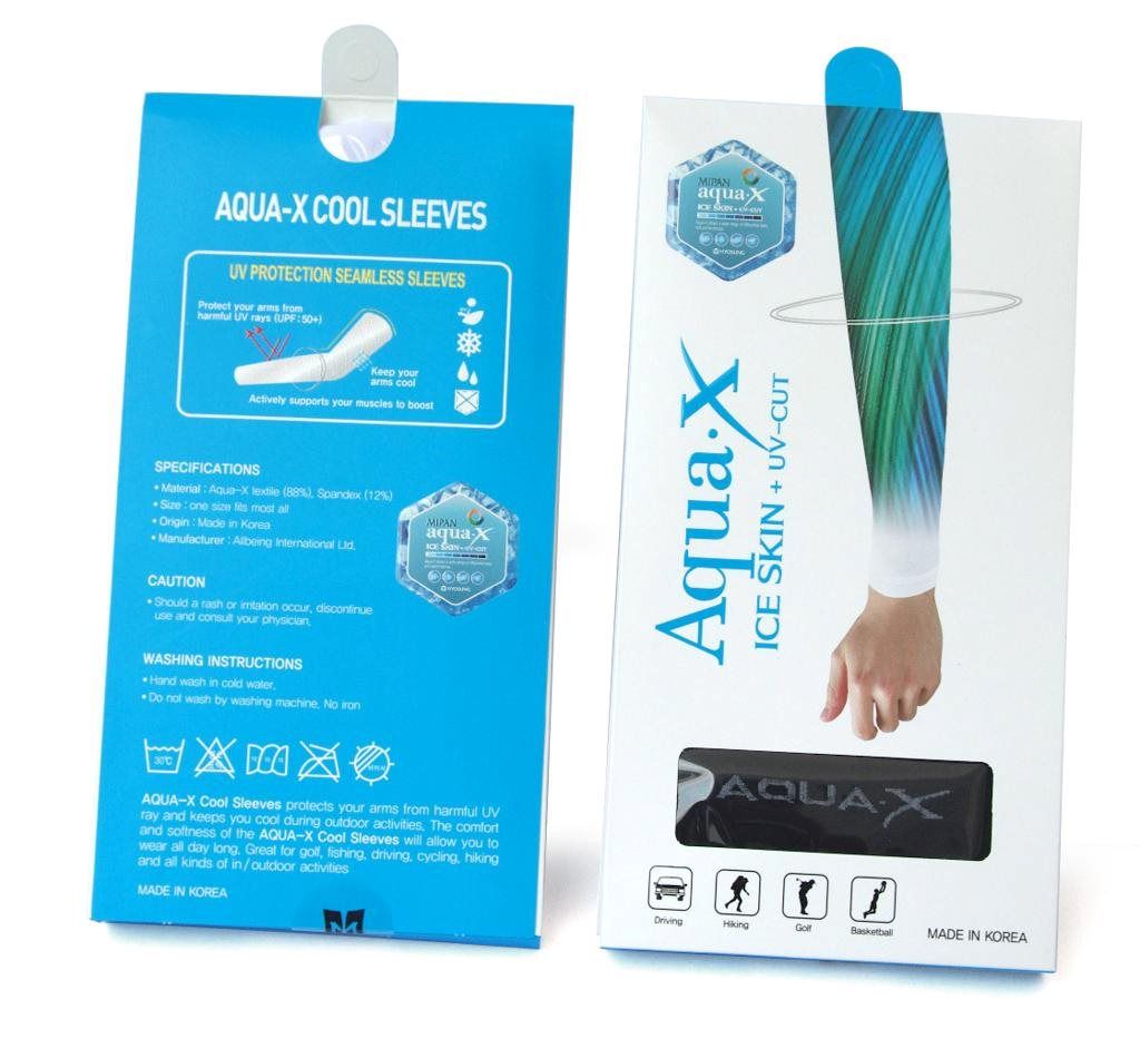 AQUA.X UV CUT ARM SLEEVE - ỐNG TAY Che nắng Made in Korea (ARMSL)