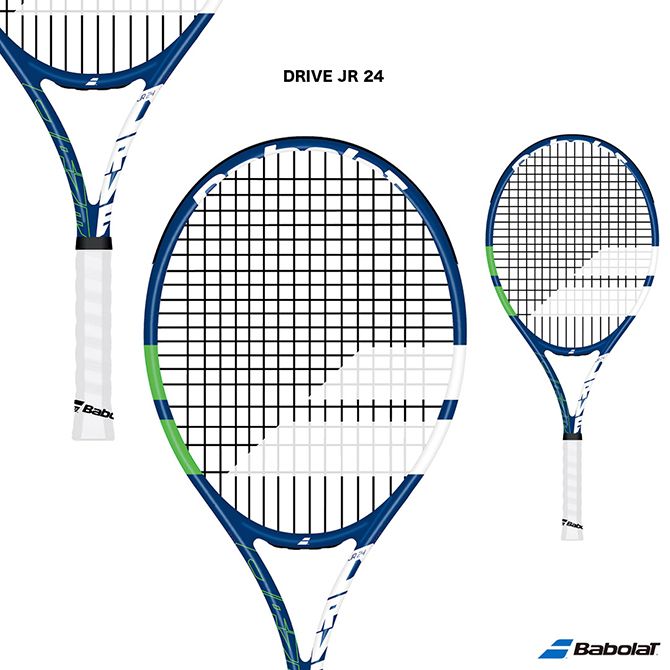 Vợt Tennis trẻ em 6-8 tuổi - Babolat DRIVE 24 inch Blue/Green 2021 (140413)