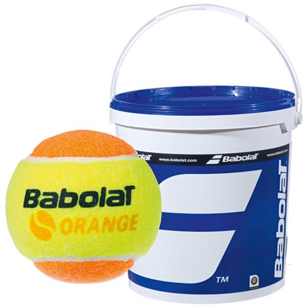 Banh Babolat cho trẻ em 6-9 tuổi -  ORANGE 36 Ball Bucket - Thùng 36 trái (513003)