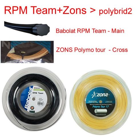 Dây phối Babolat RPM Team + ZONS (Polybrid2)