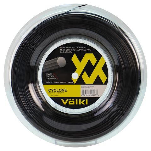 Dây căng vợt Volkl CYCLONE 120 black - dây 10 cạnh (V29CR8B)