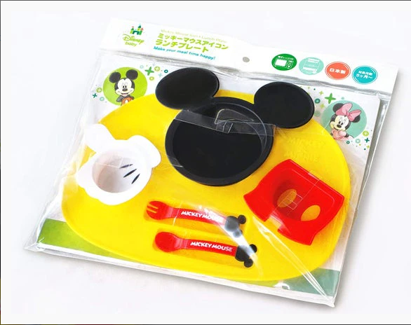 Bộ đồ ăn dặm Disney hình Mickey 6 món (đỏ-vàng)