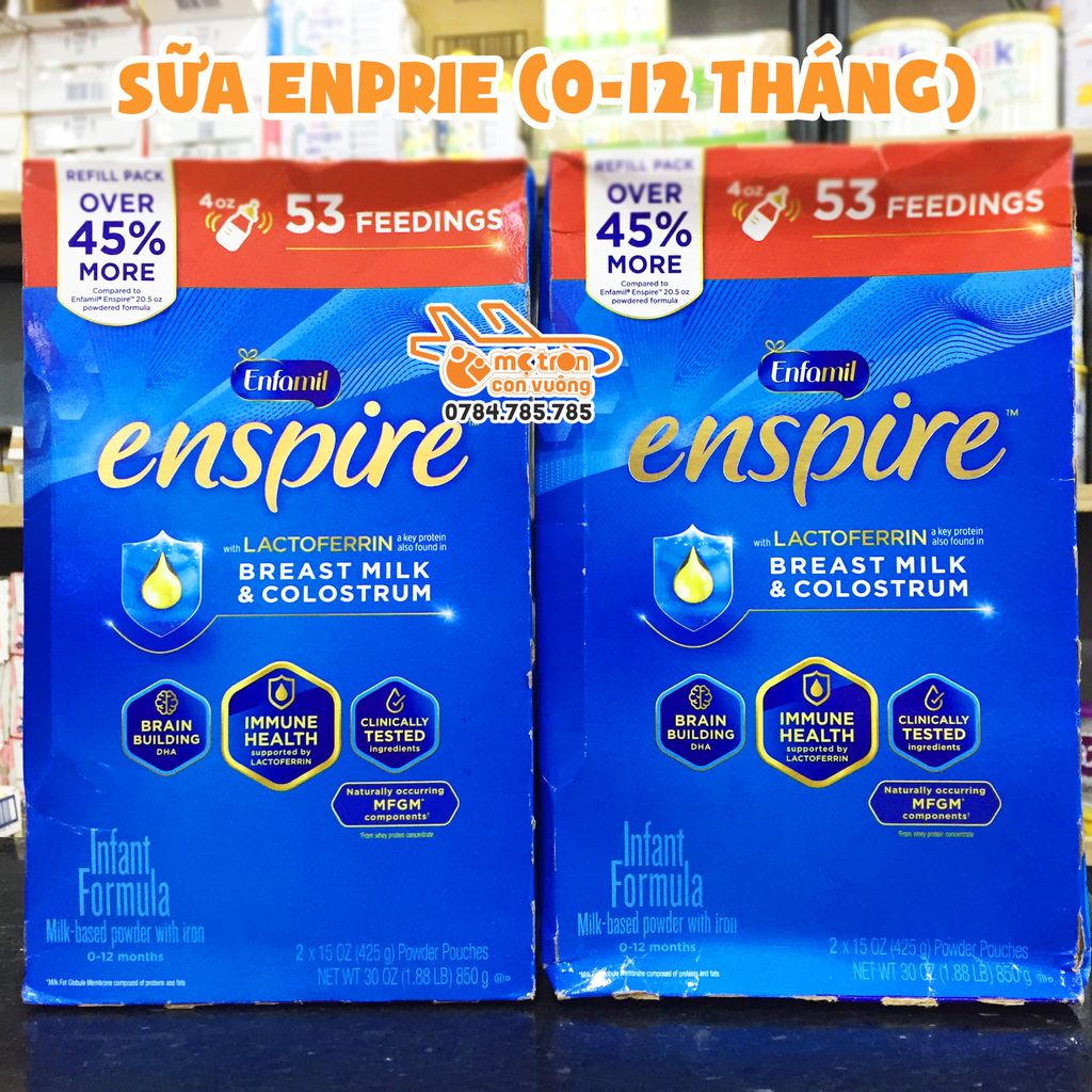 Sữa bột Enfamil Enspire 850g (0-12 tháng)