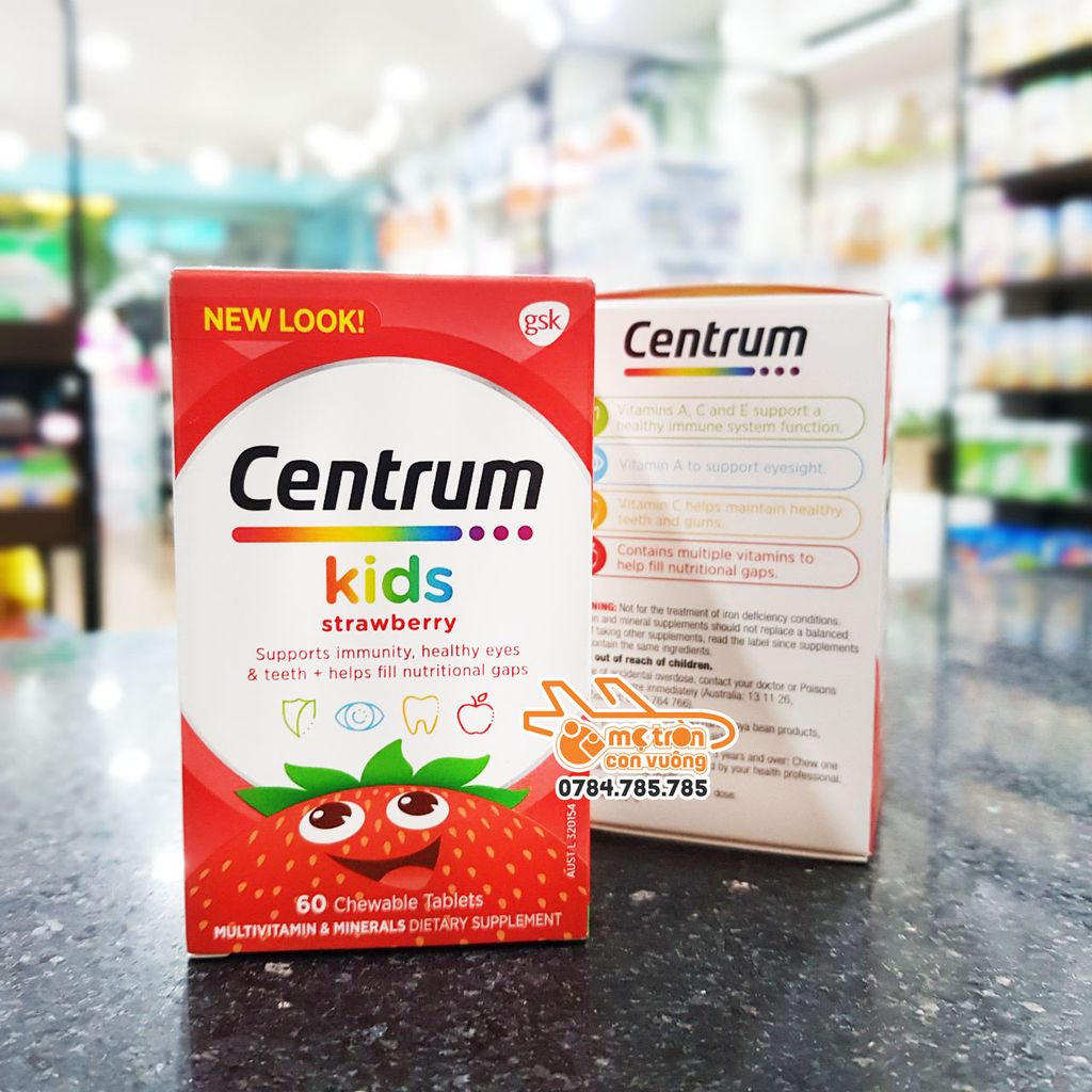 Vitamin tổng hợp Centrum Kids 60 viên (3 tuổi+)