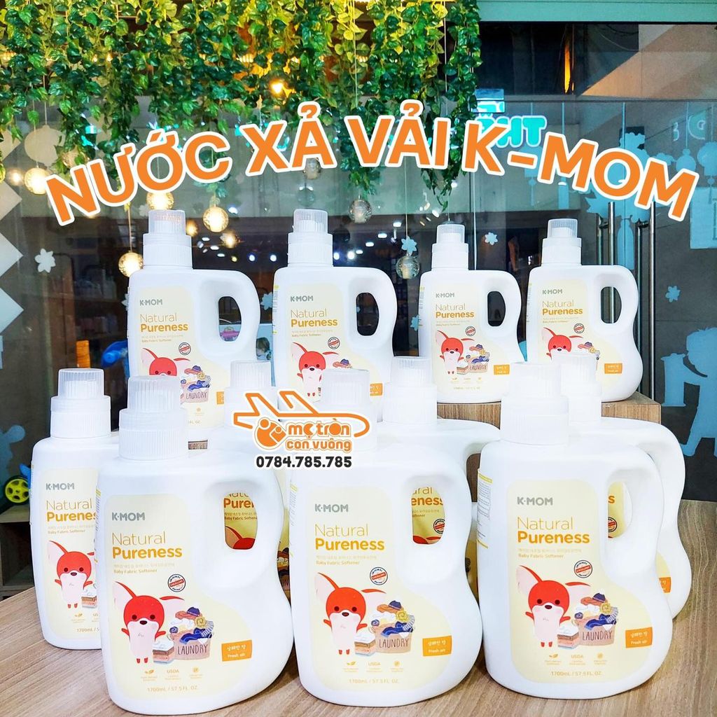 Nước giặt đồ sơ sinh chiết xuất thảo mộc tự nhiên K-Mom dạng can (1700ml)