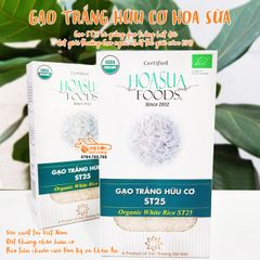 Gạo trắng hữu cơ ST25 Hoa Sữa 1kg