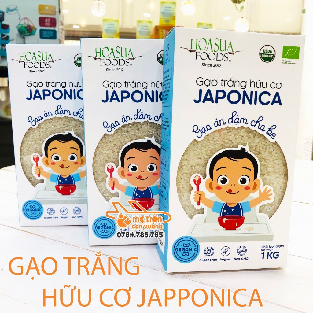 Gạo trắng hữu cơ Japonica Hoa Sữa - 1kg