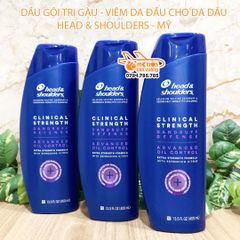 Dầu Gội trị gàu, viêm da đầu Head&Shoulders dành cho da dầu - 400ml