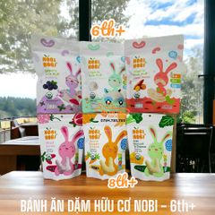 Bánh gạo ăn dặm hữu cơ Nobi vị chuối, bí đỏ, carot 15g - 8th+