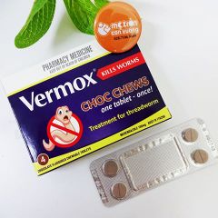 Thuốc tẩy giun Vermox vị socola (4 viên)