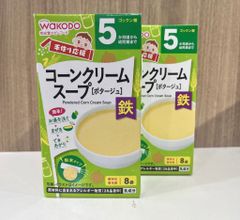 Bột sốt kem Wakodo vị bắp - 8 gói (5 tháng +)