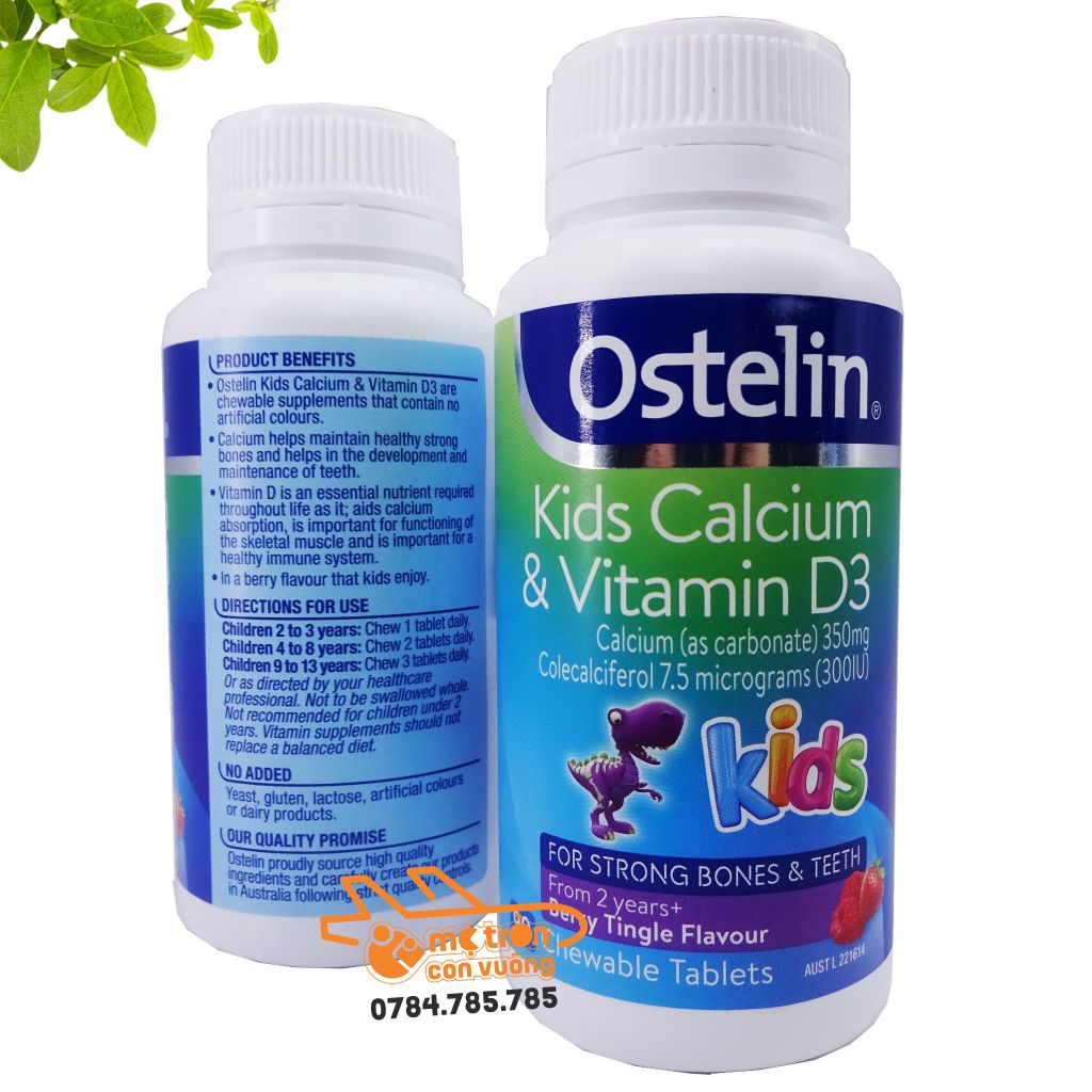 Canxi & vitamin D Ostelin 90 viên (2 tuổi+)