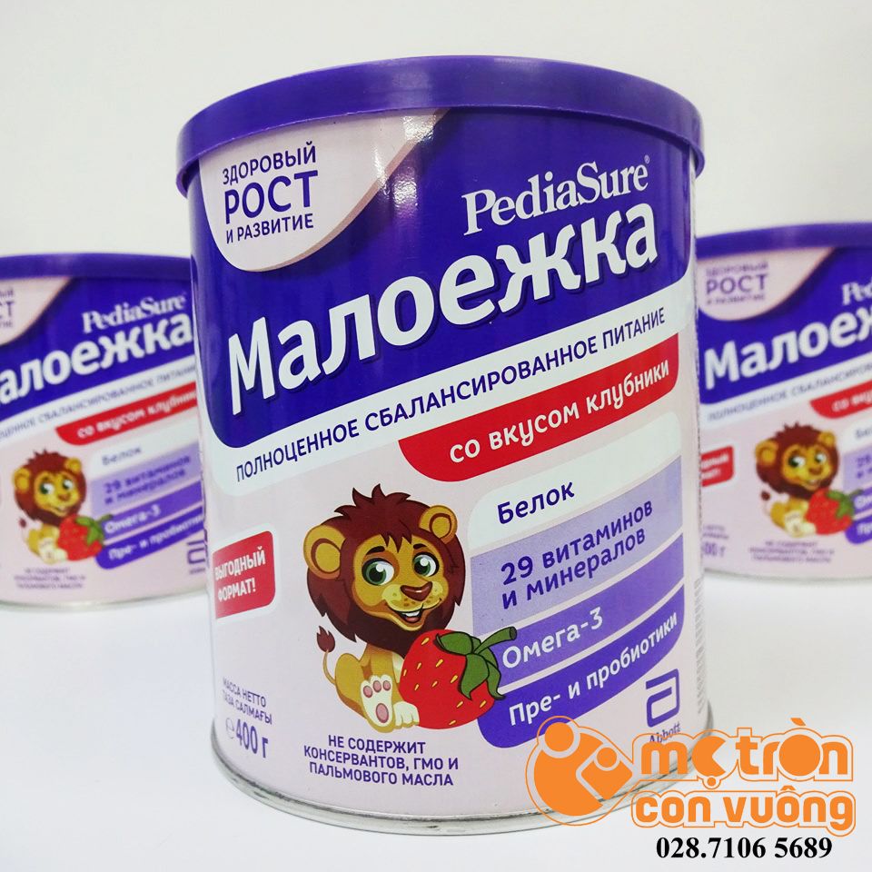 Sữa bột Pediasure Nga vị dâu 400gr