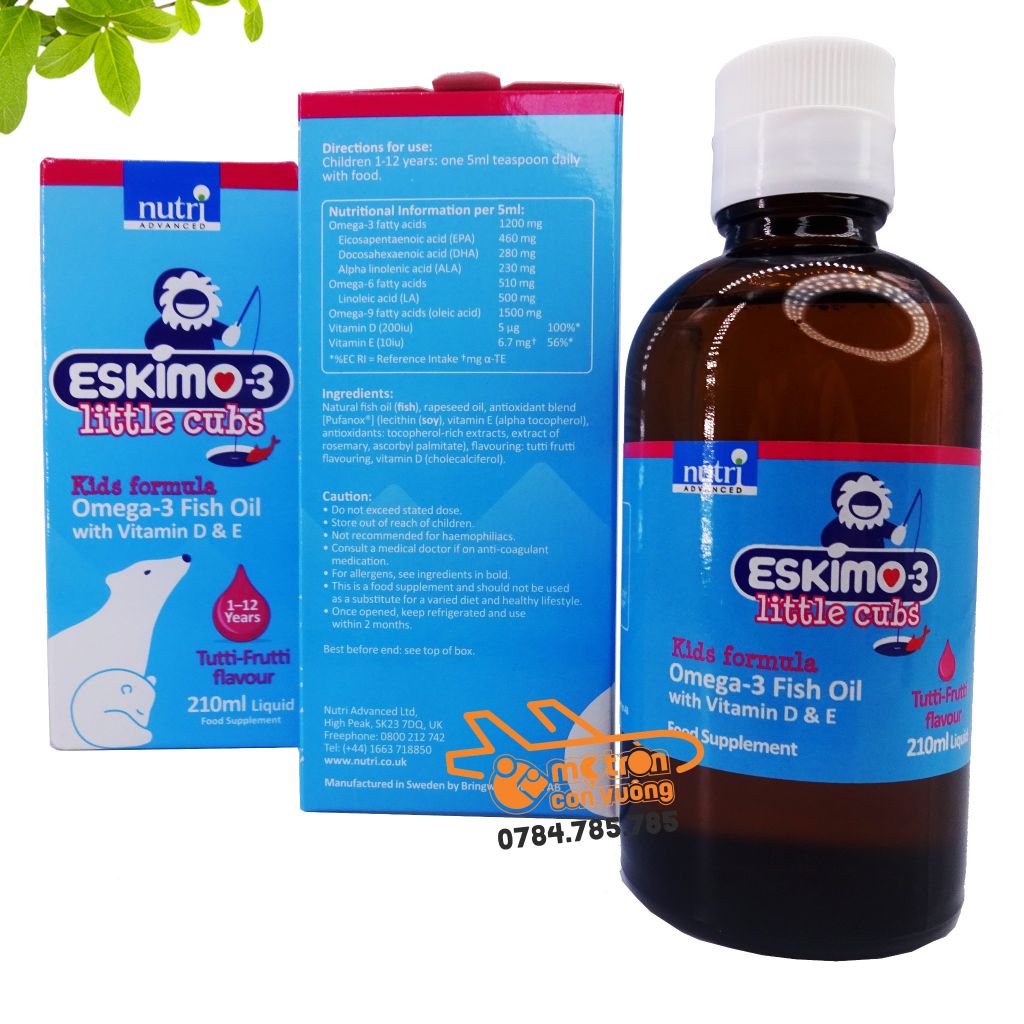 Dầu cá Eskimo 3 210ml