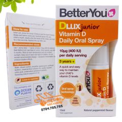 Vitamin D dạng xịt Dlux 15ml (3 tuổi+)