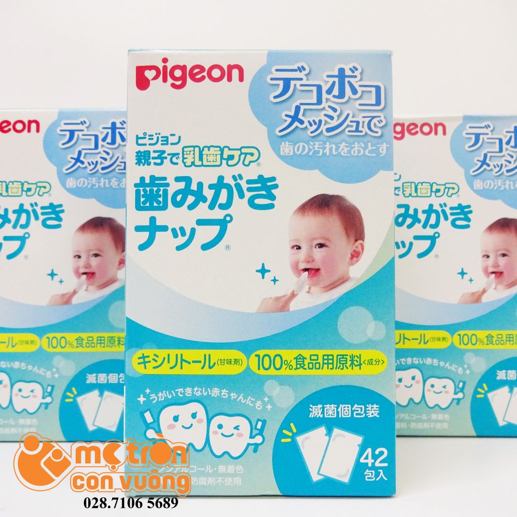 Giấy lau sạch răng cho bé Pigeon 42 miếng