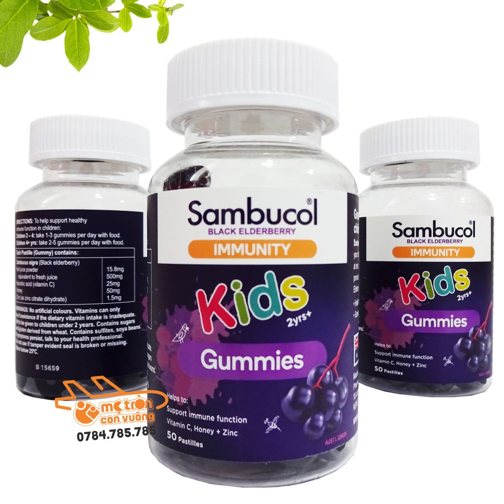 Kẹo tăng sức đề kháng Sambucol 50 viên (2 tuổi+)