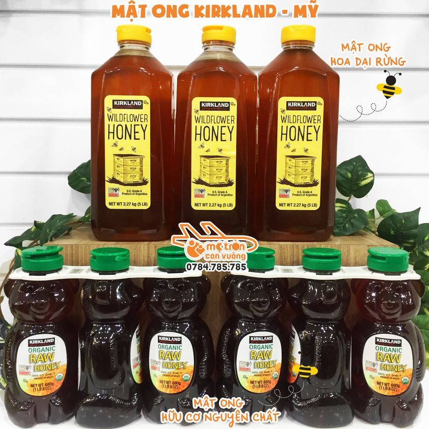 Mật ong hoa dại rừng Kirkland Wildflower Honey Mỹ - 2.27kg