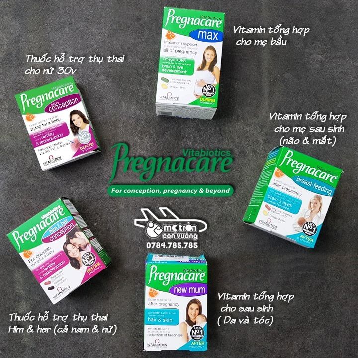 Viên uống hỗ trợ thụ thai cho nữ Pregnacare 30 viên