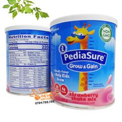 Sữa bột Pediasure Grow & Gain vị dâu 400gr