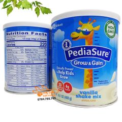 Sữa bột Pediasure Grow & Gain vị vani 400gr
