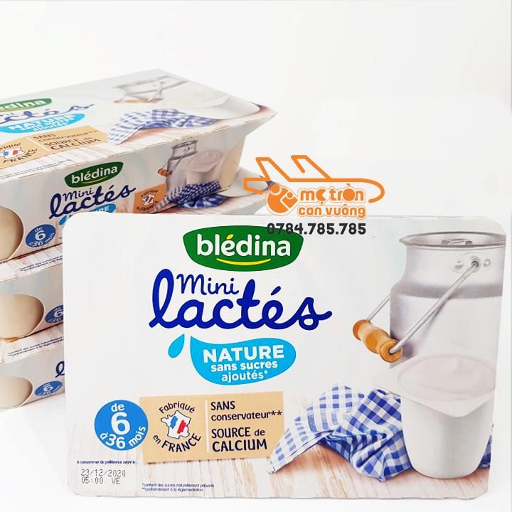 Sữa chua Bledina vị tự nhiên không đường 55gx6 (6 tháng+)