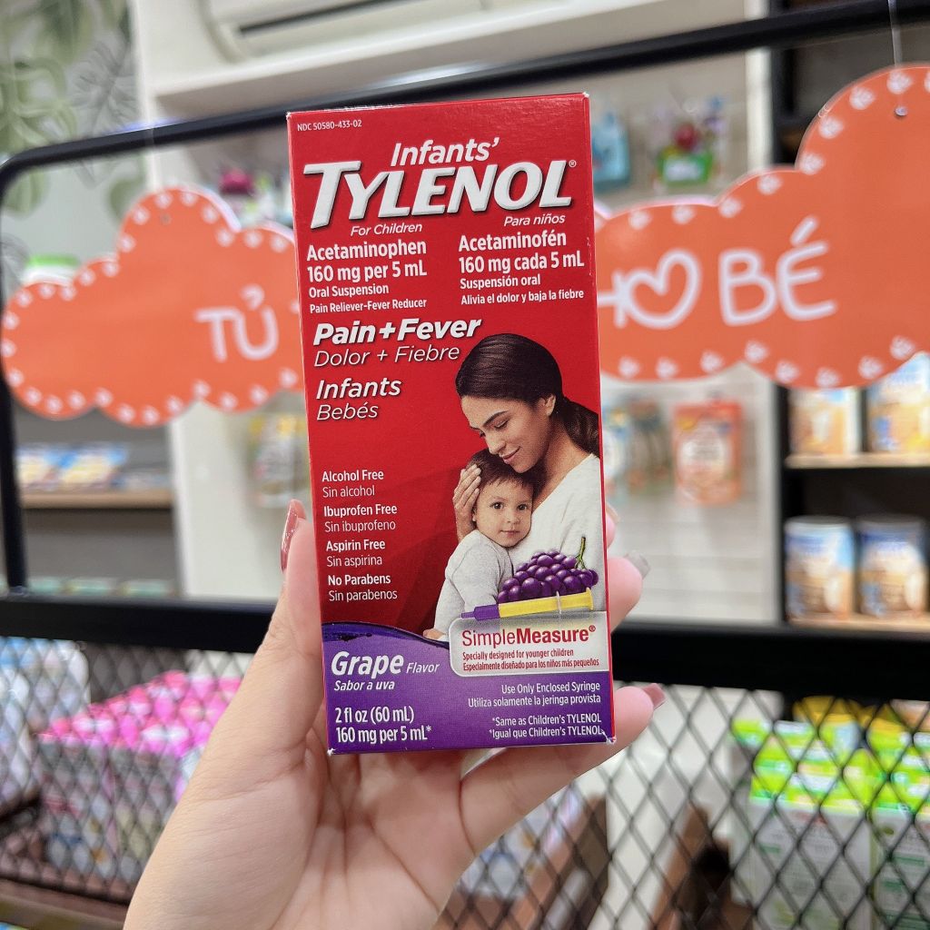 Siro hạ sốt Tylenol Infant hương nho 60ml