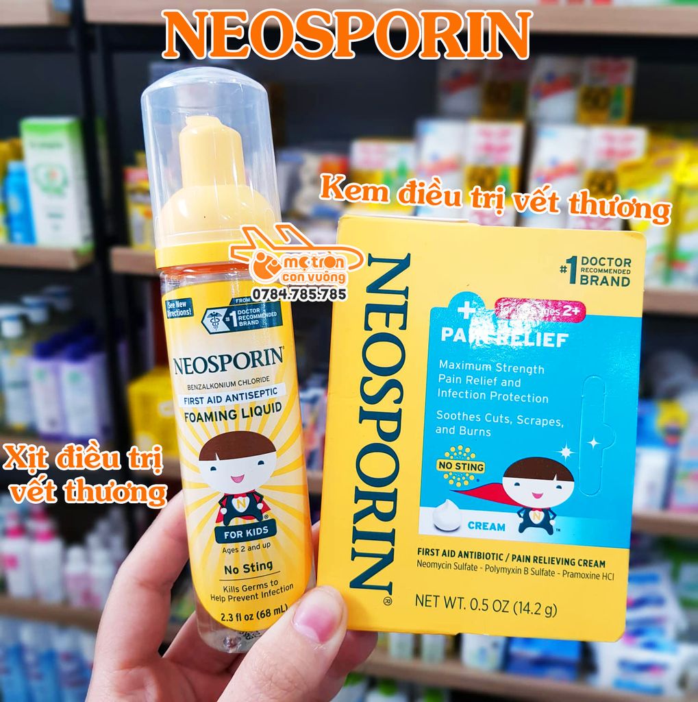 Xịt điều trị vết thương Neosporin 68ml (2 tuổi+)