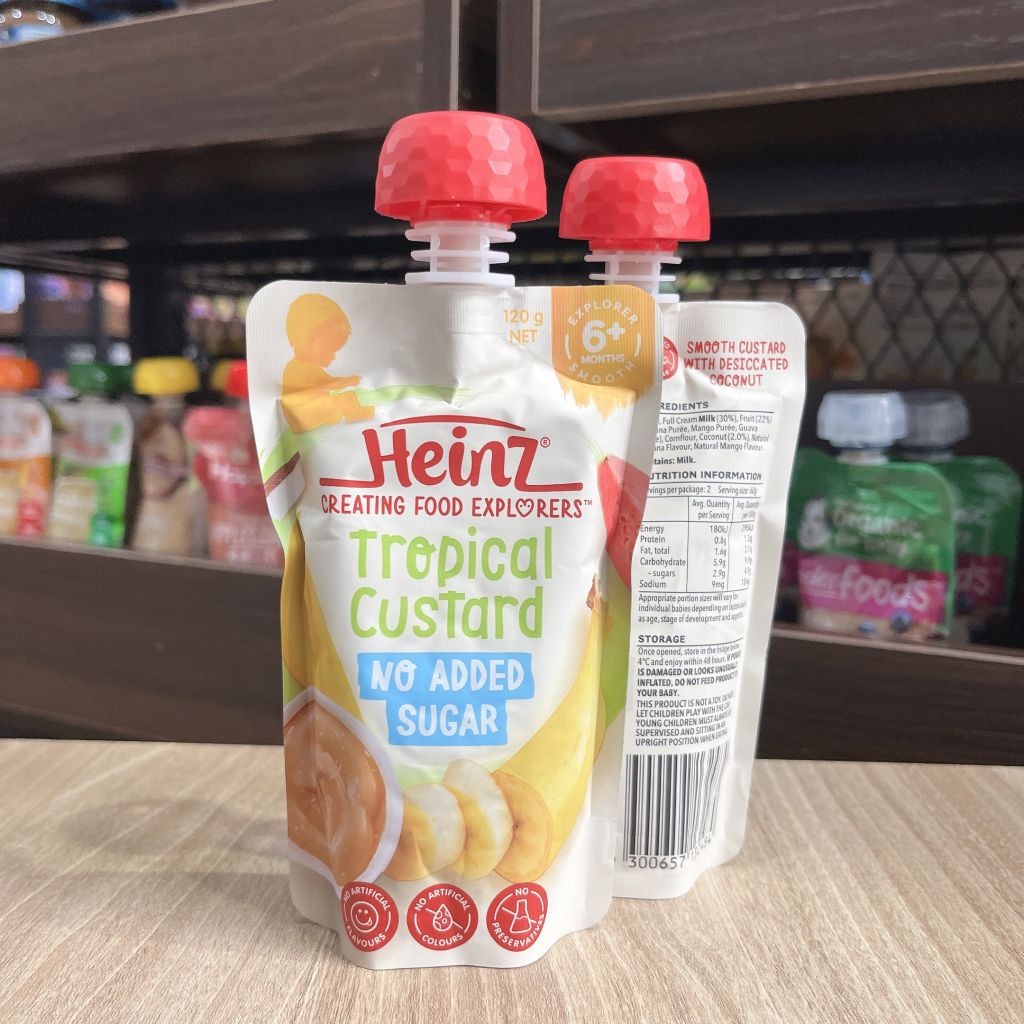 Custard Heinz vị trái cây không đường 120g (6 tháng+)