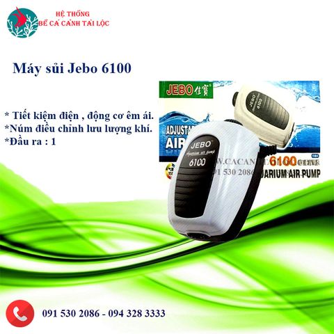 MÁY SỦI KHÍ BỂ CÁ JEBO 6100