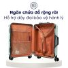 Vali Khung Nhôm Khóa Sập 8003 Size 20 Xanh ngọc