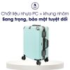 Vali Khung Nhôm Khóa Sập 8003 Size 20 Xanh ngọc