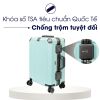 Vali Khung Nhôm Khóa Sập 8003 Size 20 Xanh ngọc