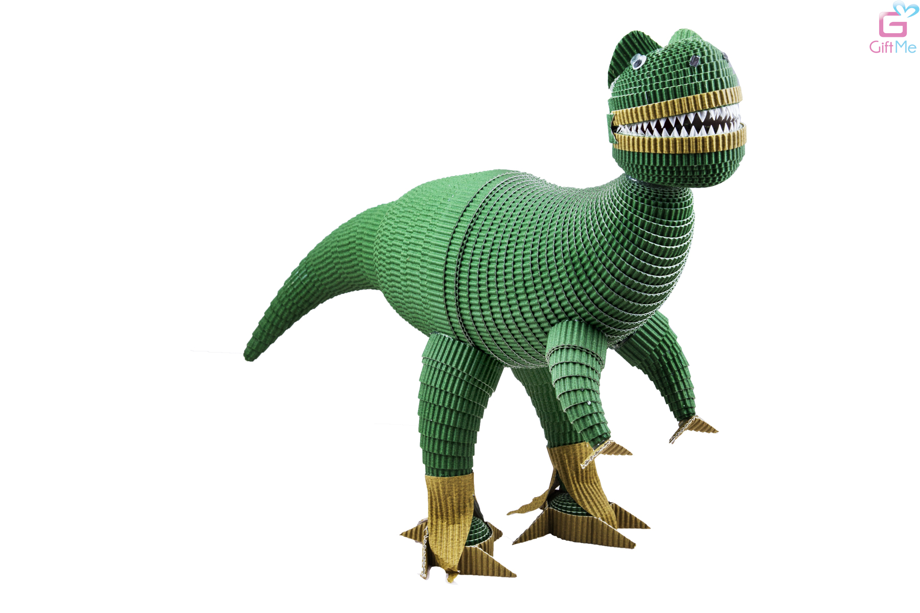 Объемный динозавр из гофрокартона.