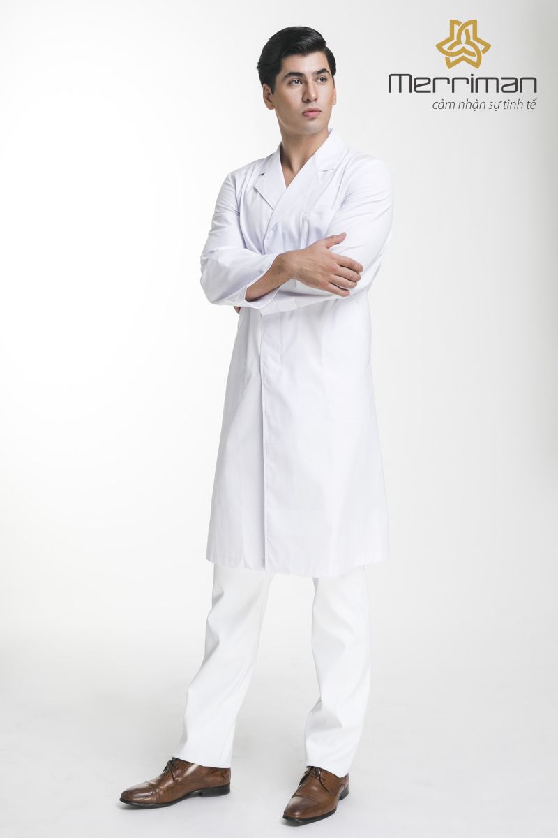 Mẫu áo blouse đồng phục y bác sĩ mẫu 002