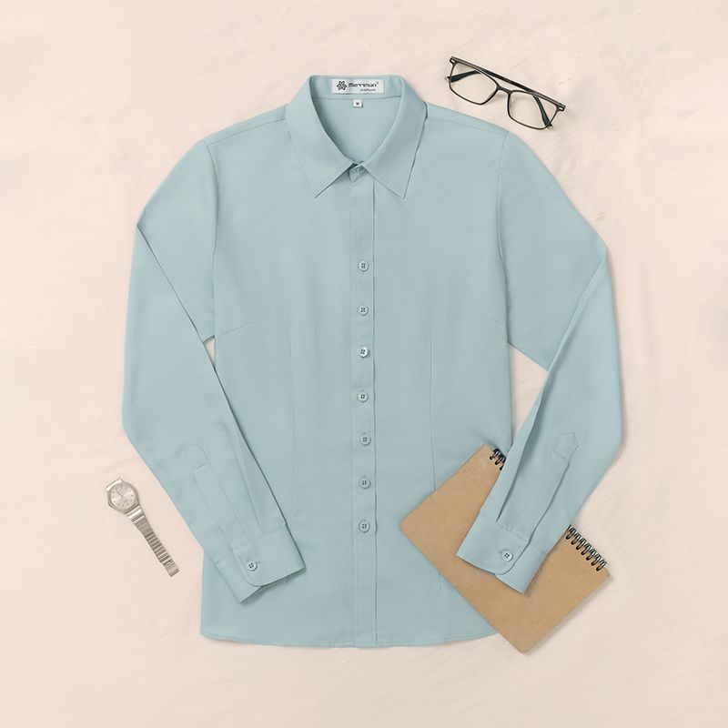 Áo sơ mi nữ công sở cao cấp Merriman mã THWSL024 màu MINT
