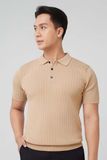  Áo polo nam dệt kim Merriman mã THMTS056 màu Cream 