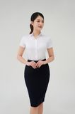  Chân váy nữ công sở bút chì Merriman mã THWSK08 màu Navy 