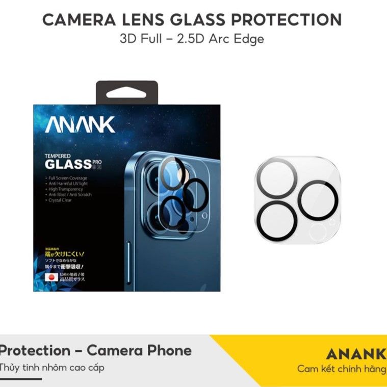  Miếng dán cường lực Camera ANANK cho iPhone 13 Pro Max 