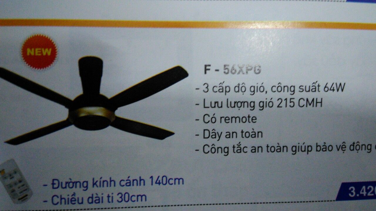 Quạt trần 4 cánh F-56XPG