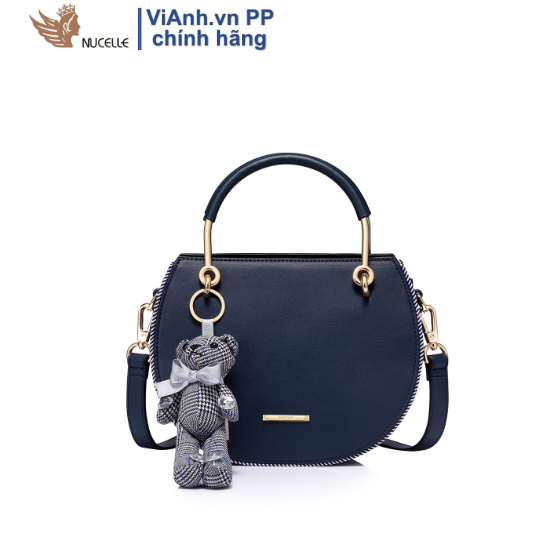 Túi phom bầu charm gấu bông dễ thương Nucelle