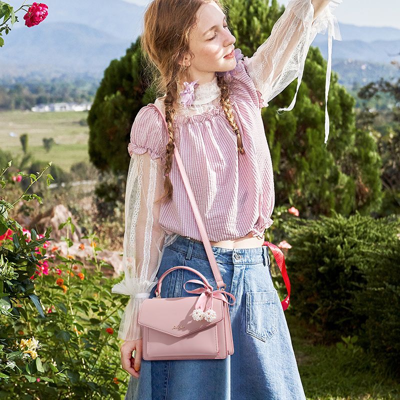 Túi xách phối nơ hồng ngọt ngào Just Star