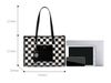 Túi xách Tote bag nữ Just Star ViAnh Store đẹp dễ thương đi làm đi chơi phối sọc caro charm xinh 172847