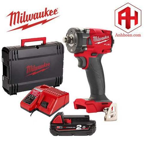 Milwaukee Combo máy vặn ốc bulong pin 18V M18 FIW212 kèm pin sạc