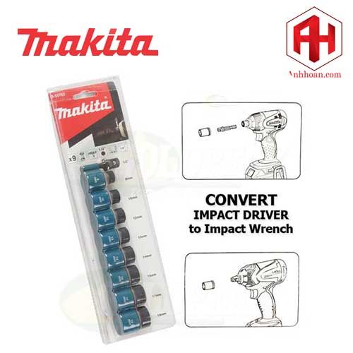 1/2" Bộ tuýp 9 chi tiết Makita B-55762