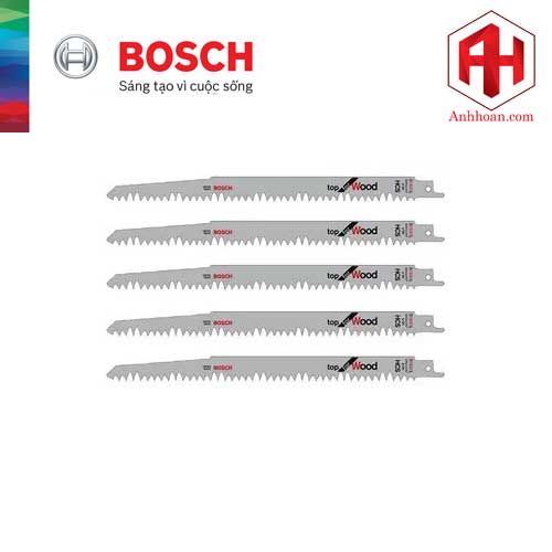 Bosch Lưỡi cưa kiếm S1531L - Gỗ tươi (bộ 5 lưỡi) 2608650676