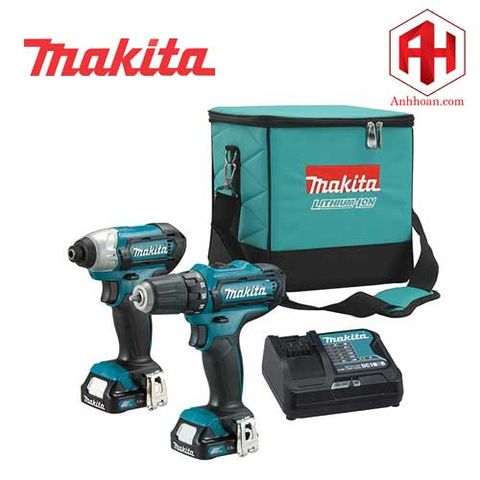 Combo máy khoan vặn vít Makita pin 12V CLX201S